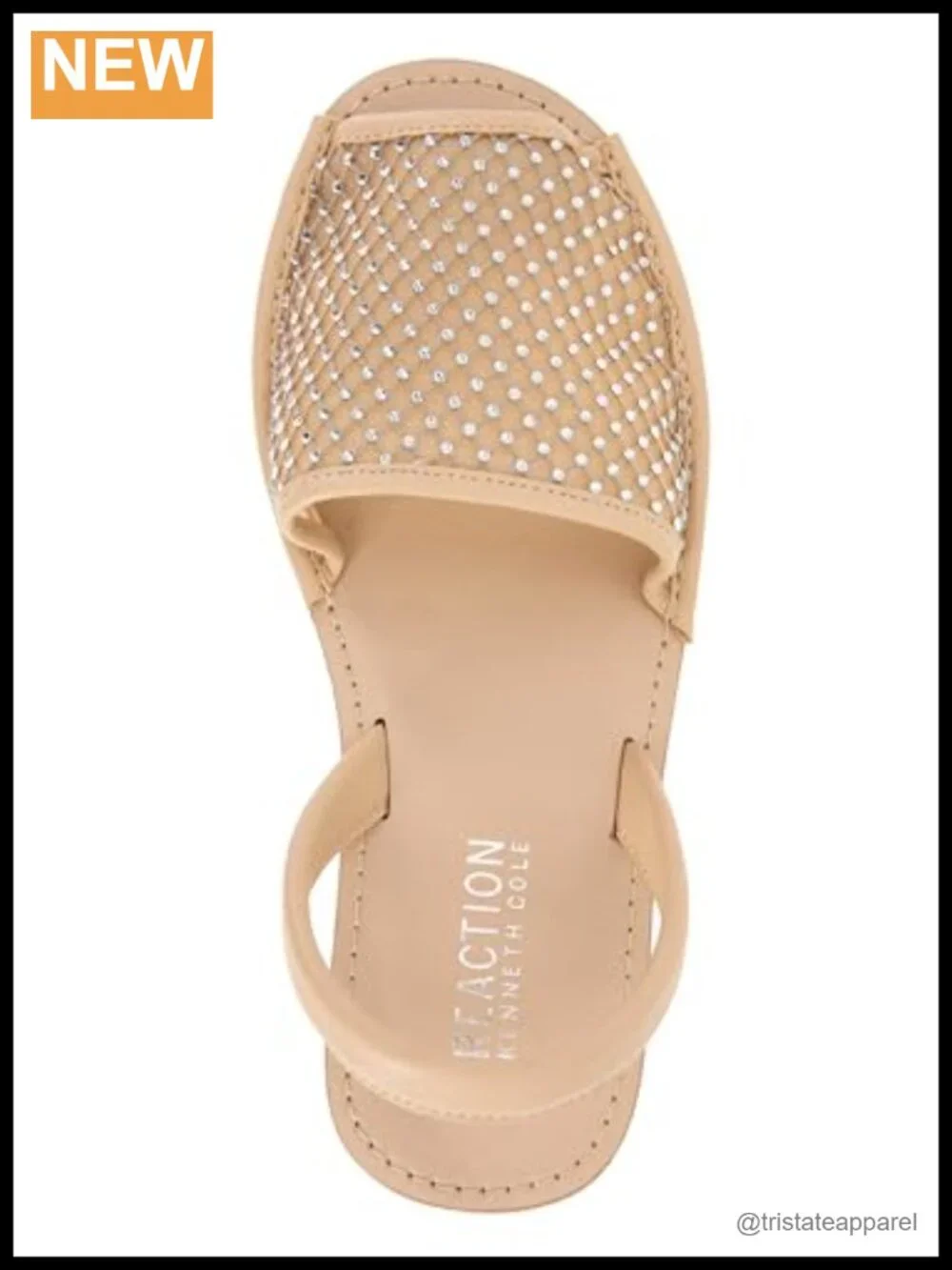 Kenneth Cole REACTION Fine Glass Mesh Faux Leather Platform Wedge Sandal